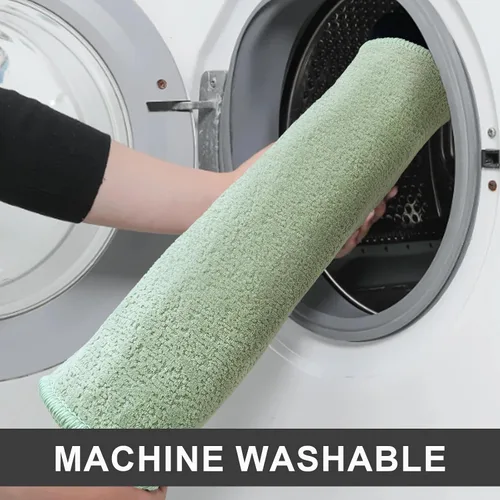 Miniatura 6 de Tapete de baño antideslizante, absorbente, de secado rápido, de pelo bajo, para debajo de la puerta, tapete de baño para fregadero, bañera, ducha