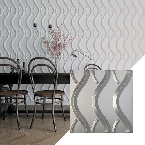 Miniatura 8 de Ekena Millwork WP20X20NXWH 19 5/8 pulgadas de ancho x 19 5/8 pulgadas de alto Nexus EnduraWall Decorativo 3D Panel de Pared Cubre 2.67 pies cuadrados