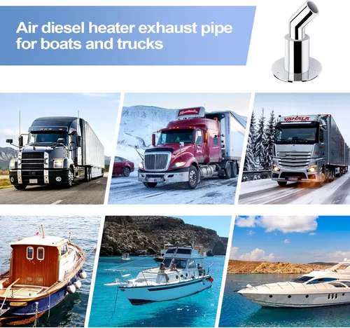Miniatura 3 de Piel de escape de acero inoxidable 316 a través del casco, 10 piezas, montaje de accesorios de tubo de tubo de 0.866 in/8.66 pulgadas