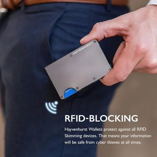 Miniatura 6 de Billetera de metal con clip para dinero Iron cartera Rfid