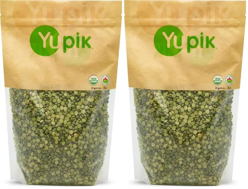 Miniatura 7 de Yupik Guisantes verdes orgánicos divididos, 2.2 libras, sin OMG, veganos, sin gluten, paquete de 1