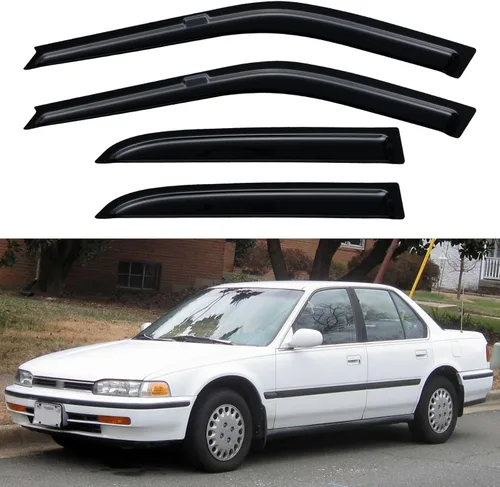 Miniatura 20 de YQAUTEC Viseras de Ventana Protectores de Lluvia para Honda Civic 2022 2023 2024 2025 2026, Deflectores de Viento de Ventilación de Ventana Fuera