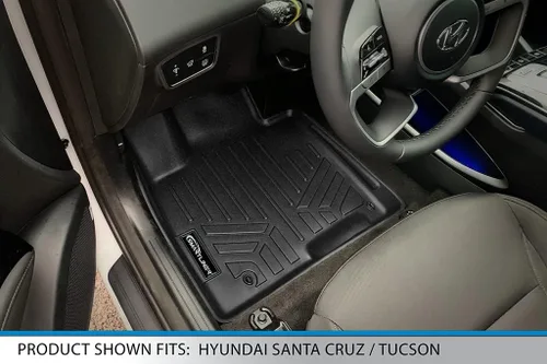 Miniatura 2 de SMARTLINER - Juego de alfombrillas de piso de 2 filas para todo tipo de clima - Compatible con Hyundai Santa Cruz 2022-2025