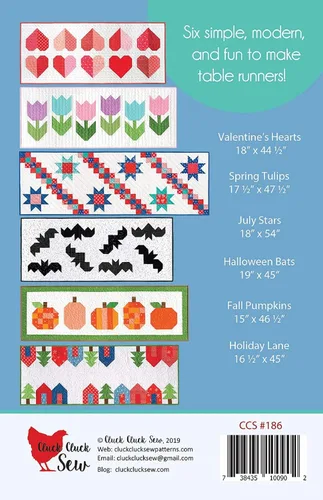 Miniatura 2 de Cluck Cluck Sew Patrón moderno de caminos de mesa navideños