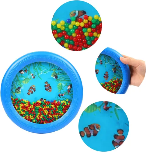 Miniatura 3 de Musfunny Tambor de Olas de Mar con Cuentas. Instrumento Musical con Suaves Sonidos del Mar. Juguetes Educativos de Música para Niños, Niñas y Bebés