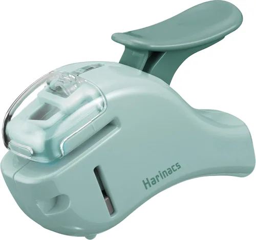Miniatura 12 de Kokuyo, Grapadora sin grapas, Harinacs Compact Alpha portátil sin agujeros, hasta 5 hojas sin encuadernación con grapas, color rosa, importado