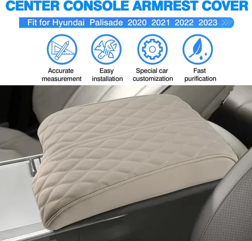 Miniatura 2 de Autorder Funda para Consola Central para Hyundai Palisade 2020-2025 Accesorios Funda para Reposabrazos Espuma con Memoria Cojín de Soporte
