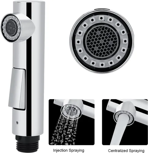 Miniatura 5 de Cabezal de rociador de grifo de cocina G1/2 de repuesto extraíble con 2 modos de tratamiento de revestimiento de superficie, accesorio de grifo