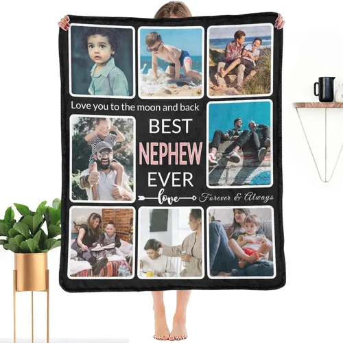 Miniatura 9 de Regalos para Tías Manta Personalizada con Foto, Haz una Manta Personalizada para Tías con Imagen Recuerdos Personalizados Souvenir Manta de Las