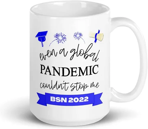 Miniatura 4 de BSN 2022 - Taza de café para graduación de graduación de licenciatura en enfermería, regalo de graduación – Even A Global Pandemic Couldn't Stop Me