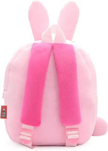 Miniatura 4 de Ladyzone Mochila para niños pequeños, mochila de animales del zoológico, bonita bolsa de felpa de dibujos animados de 10 pulgadas, bolsa de libro
