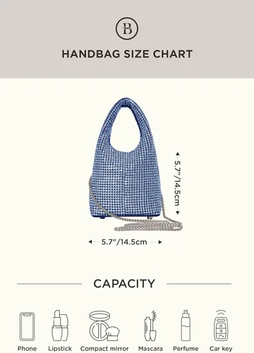 Miniatura 7 de BABEYOND Bolsos de mano para mujer Bolsas de noche brillantes con purpurina y diamantes de imitación portátil para fiesta, baile de graduación, boda