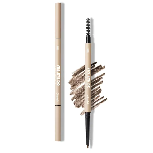 Miniatura 11 de Auburn - Lápiz de cejas rojo automático con cepillo para cabello rojo, lápiz de cejas rojizo ultra delgado para laminación de cejas, resistente al