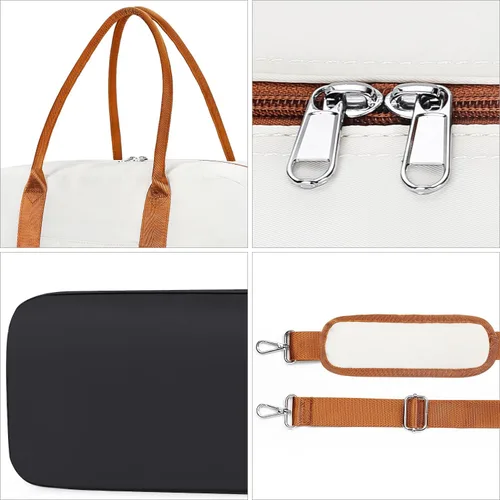 Miniatura 176 de IBFUN Bolsas de fin de semana para mujer, bolsa grande de lona para viaje, bolsa de viaje con compartimento para zapatos, 21 pulgadas, juego de 3