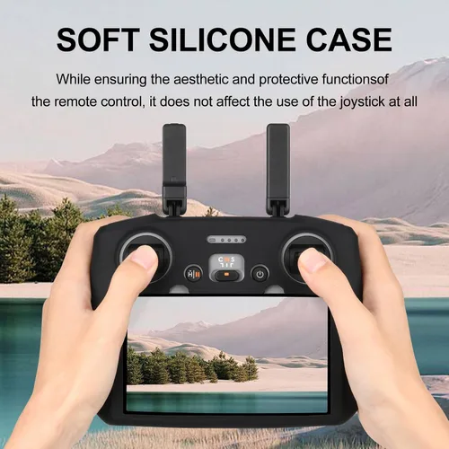 Miniatura 2 de Funda protectora de silicona para controlador + películas protectoras de pantalla HD para DJI Mini 4 Pro/Air 3/Neo Drone RC 2 Accesorios de control