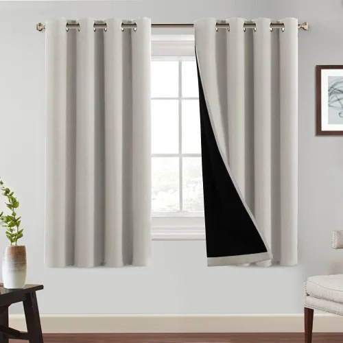 Miniatura 24 de PrinceDeco Paneles de cortina 100 % opacas de 108 pulgadas de largo, completamente opacos, tratamiento de ventana, cortinas forradas con aislamiento