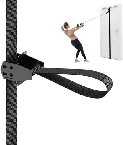 FITKIT Correas de anclaje deslizantes para puertas y paredes con múltiples puntos móviles para bandas de resistencia, accesorio de entrenamiento
