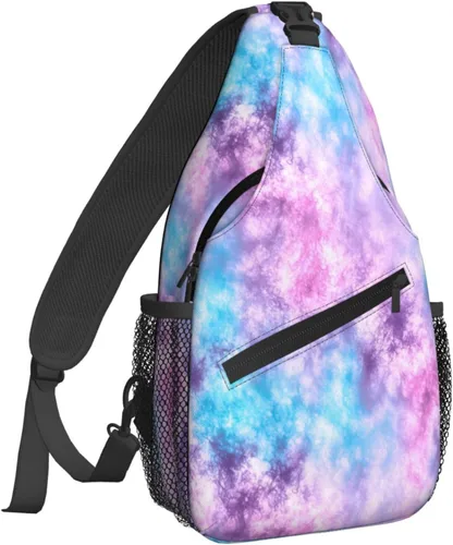 Miniatura 17 de Famame Mochila bandolera para el pecho, bolsa de hombro, gimnasio, ciclismo, viajes, senderismo, mochila para hombres y mujeres.., Multicolor27.