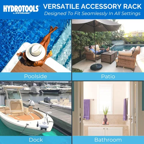 Miniatura 8 de HydroTools de Swimline perchero para toallas para el costado de la alberca