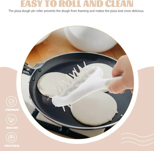 Miniatura 5 de SHERCHPRY Pizza Punch Pizza Roller Spikes Pan Hole Punch Pizza Docker Masa de pizza Galletas caseras Pasta de pizza Ruedas de aguja Roller Docker