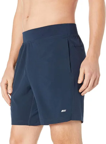 Miniatura 3 de Tienda Essentials Pantalones cortos de entrenamiento atléticos para hombre, pantalones cortos de entrenamiento de tejido elástico de rendimiento, 7