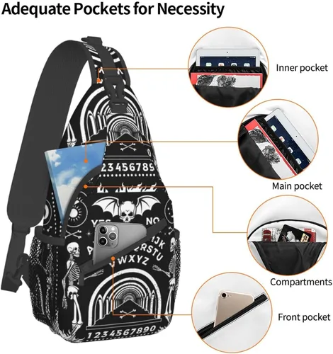 Miniatura 3 de Mochila vintage de elefante, unisex, bolsa cruzada en el pecho, bolsa de hombro para mujeres y hombres, senderismo y viajes