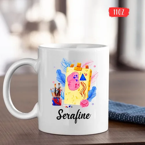 Miniatura 4 de Taza de café personalizada, taza de artista, regalo de artista para mujeres u hombres, regalos para artistas, taza para amantes del arte, taza