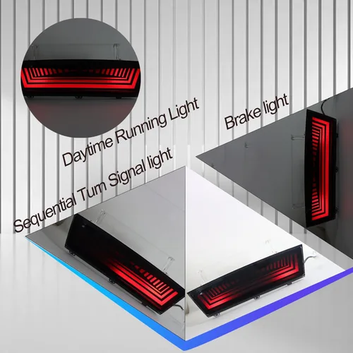 Miniatura 2 de Luces traseras LED de 3ª freno, luces traseras centrales piloto compatibles con Tesla Modelo Y 2020 2021 2022 intermitentes de remolque de repuesto