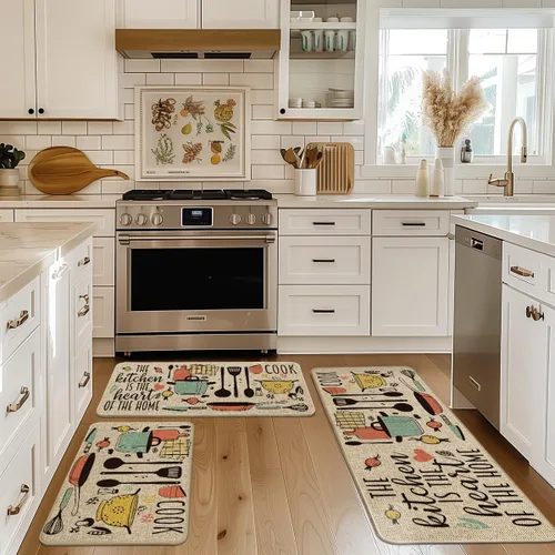 Miniatura 2 de Artoid Mode The Kitchen is The Heart of The Home - Juego de 3 tapetes de cocina, juegos de cocina de temporada, para fiestas navideñas, tapetes