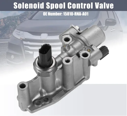 Miniatura 2 de X AUTOHAUX Válvula de control de carrete solenoide VTEC para Honda Civic 2006 2007 2008 2009 2010 2011 Solenoide de sincronización variable