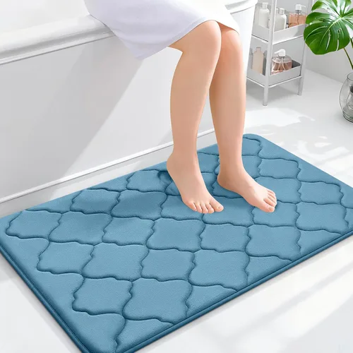 Miniatura 138 de OLANLY Alfombra de Baño de Espuma Viscoelástica de 24 x 16 pulgadas, Ultra Suave y Absorbente, Alfombras de Baño Antideslizantes, Cómodas, Lavables