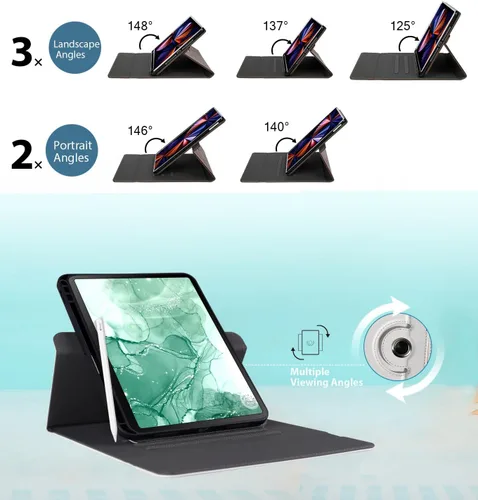 Miniatura 3 de Funda giratoria para iPad Air 5ª generación 2022, iPad Air 4ª generación 2020, iPad Air m2 de 11 pulgadas 2024, para Apple Air 5/4 10.9 y 6ª Noche