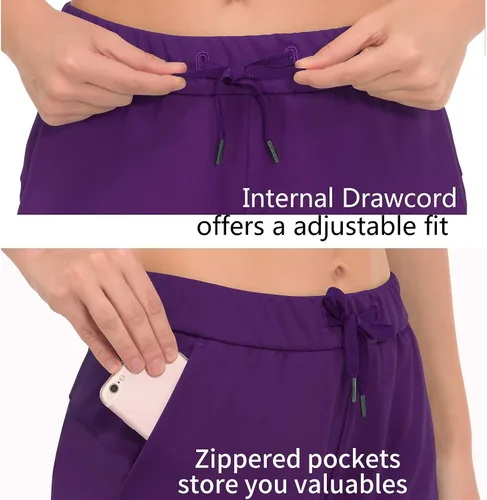 Miniatura 4 de PIQIDIG Pantalones cortos para mujer, pantalones cortos para verano, informales, atléticos, para correr, senderismo, entrenamiento, gimnasio, sala