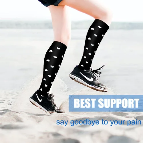 Miniatura 3 de Aoliks 4 pares de calcetines de compresión de cobre para mujeres y hombres, 15-20 mmHg, el mejor apoyo para enfermeras, correr, senderismo