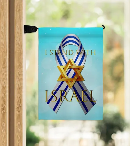 Miniatura 11 de Stand with Israel Flag Home Banner para colgar en la pared de la habitación, patio, porche, puerta, bandera de jardín, tapiz al aire libre, cartel