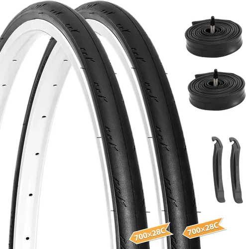 Miniatura 13 de Hycline Neumático de repuesto para bicicleta de carretera: 700x25C/700x28C/700Cx35C Neumáticos de bicicleta plegables de alto rendimiento