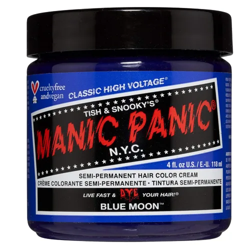 MANIC PANIC Classic Blue Moon - Tinte semipermanente para el cabello, tinte de cabello azul frío neón para mujeres y hombres que dura de 4 a 6 Azul