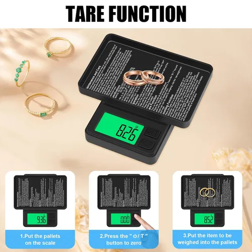 Miniatura 5 de Báscula de bolsillo digital 1000g x 0.01g, Diyife báscula de gramo portátil de precisión para joyería con cubierta protectora, apagado automático
