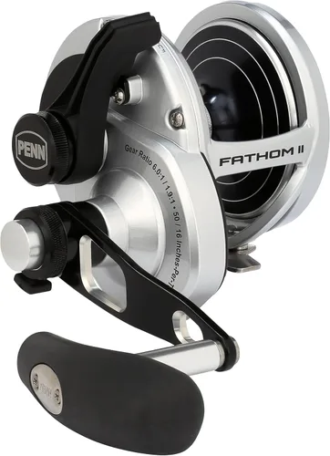Miniatura 10 de Penn Carretes de pesca convencionales Fathom II con palanca de arrastre de 2 velocidades