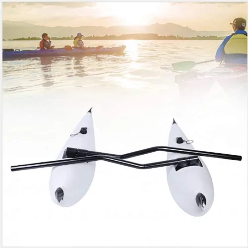 Kayak Outrigger 2 piezas estabilizador portátil de PVC para kayak con barra de brazos de pato, barco inflable, kayak, canoa, pesca, estabilizador