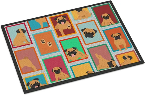 Miniatura 126 de Caroline's Treasures MLM1149MAT - Felpudo rojo Border Collie de 18 x 27 pulgadas, para interiores y exteriores, para entrada, antideslizante, Border