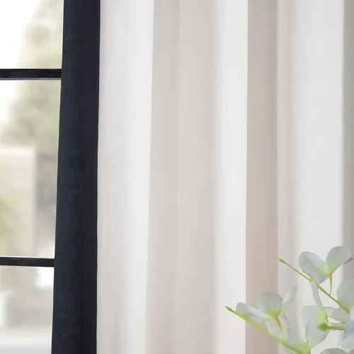 Miniatura 7 de HPD Half Price Drapes PRCT-VC1713-84-GR - Cortinas de algodón con ojales estampadas para sala de estar y dormitorio (1 panel), 50 x 84 pulgadas