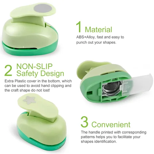 Miniatura 6 de UCEC Perforadora para Manualidades, 9 Piezas Perforadoras de Papel de 5/8 Pulgadas para Manualidades Formas de Perforación Perforadora