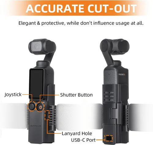 Miniatura 2 de Pocket3/4 Soporte de extensión de teléfono dual para DJI Osmo Pocket 3/4 Accesorios de manija de cámara Adaptador de zapata fría Montaje