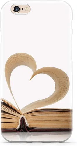 Miniatura 14 de Inspired Cases - Compatible con iPhone XR - Funda protectora con textura 3D para Apple iPhone XR - Página de corazón - Amante de los libros