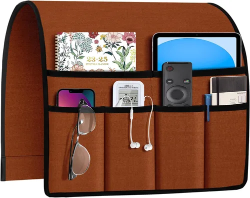 Miniatura 10 de Joywell Organizador de Sillón Reclinable con 6 Bolsillos Caddy de Sillón Soporte de Control Remoto para Sofá Reposabrazos Organizador Antideslizante