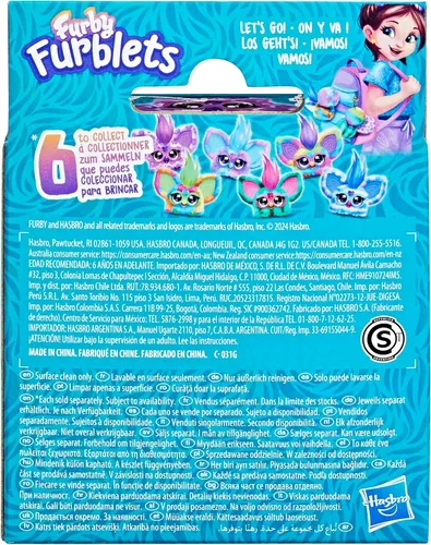 Miniatura 4 de Furby Furblets Hip-Bop Mini Friend, más de 45 sonidos, música hip hop y frases furbish, juguetes de peluche electrónicos, rosa y morado, regalos