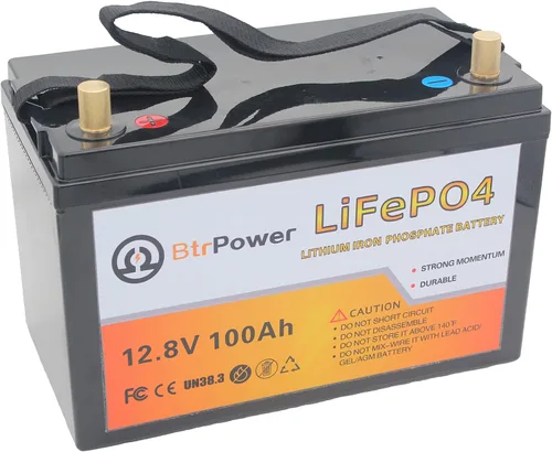 Miniatura 13 de Batería de litio de 12 V, batería LiFePO4 de ciclo profundo de 5000+ con BMS integrado de 100 A para almacenamiento en el hogar, motor de pesca por