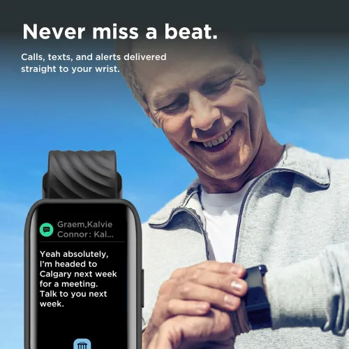 Miniatura 4 de Motorola Moto 40 - Reloj inteligente Bluetooth con 10 días de duración de la batería, integración con Google Fit, pantalla transparente de 1.5 Oro