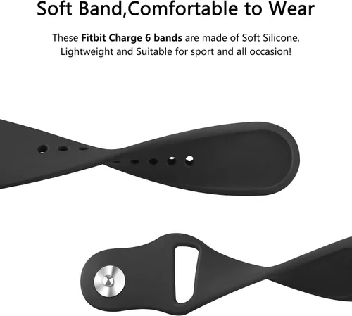 Miniatura 4 de Meliya Correa compatible con Fitbit Charge 6 Bands/Fitbit Charge 5 Bandas Mujeres Hombres, Silicona Suave Ajustable Impermeable Deportiva Correa